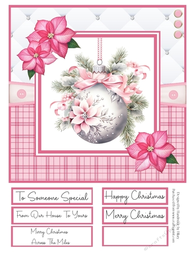A Christmas Medley - Pink #1 8x8 Quick Card Design 3