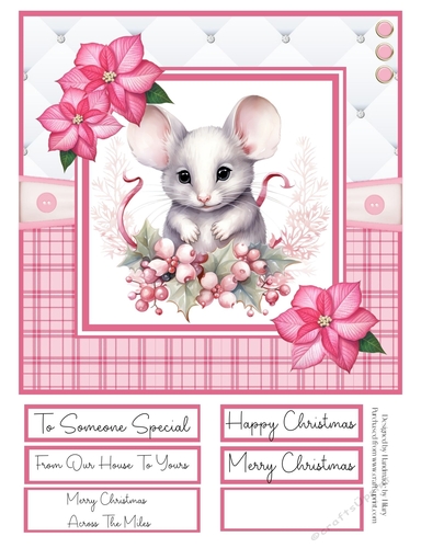 A Christmas Medley - Pink #1 8x8 Quick Card Design 4