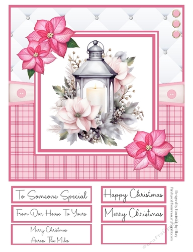 A Christmas Medley - Pink #1 8x8 Quick Card Design 5