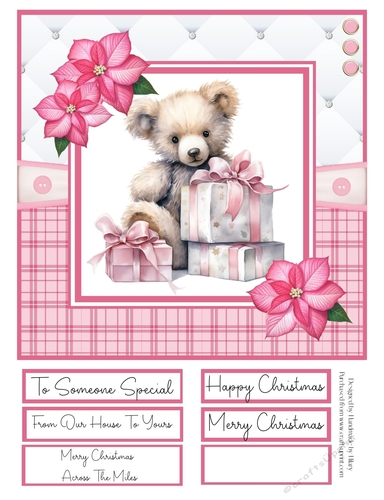 A Christmas Medley - Pink #1 8x8 Quick Card Design 6