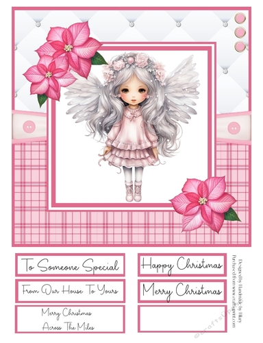 A Christmas Medley - Pink #2 8x8 Quick Card Design 2