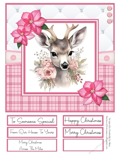 A Christmas Medley - Pink #2 8x8 Quick Card Design 4