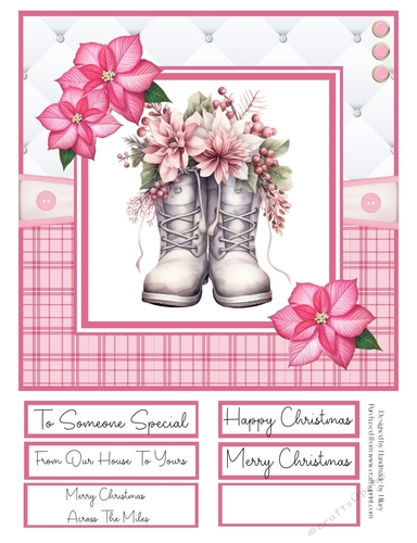 A Christmas Medley - Pink #2 8x8 Quick Card Design 6