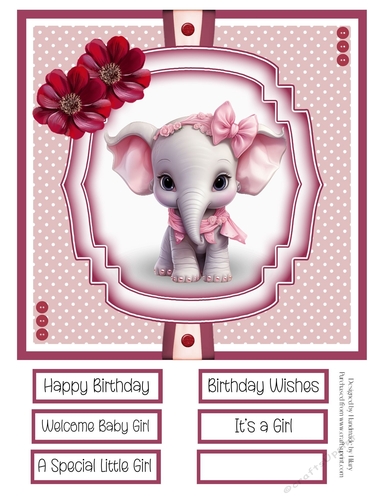 Meet Eliza and Friends 8x8 Quick Card Design 3