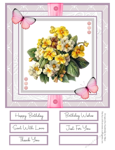 Spring Bouquets 8x8 Quick Card #7