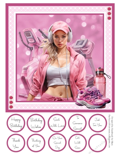 Going to the Gym 8x8 Quick Card #1