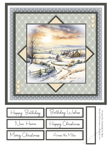 A Winters Morning 8x8 Quick Card #1