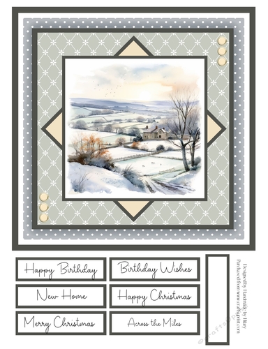 A Winters Morning 8x8 Quick Card #2