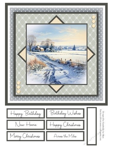 A Winters Morning 8x8 Quick Card #4