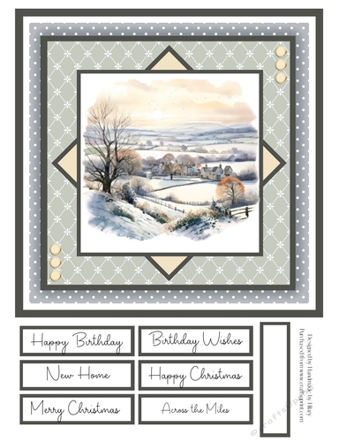 A Winters Morning 8x8 Quick Card #5