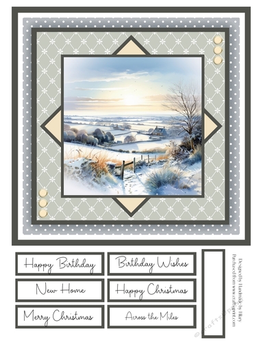 A Winters Morning 8x8 Quick Card #6