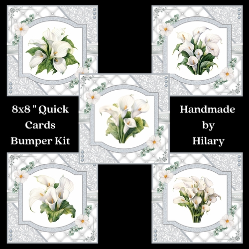 Delicate Calla Lilies 8x8 Quick Card Bumper Kit