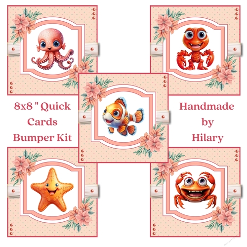 Little Baby Sea Creatures 8x8 Quick Cards Bumper Kit
