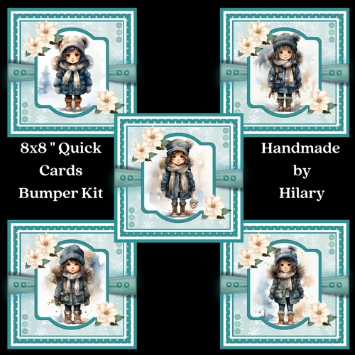 Little Winter Girls 8x8 Quick Card Bumper Kit