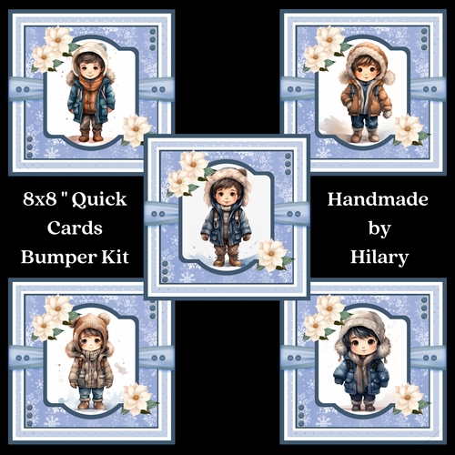 Little Winter Boys 8x8 Quick Card Bumper Kit