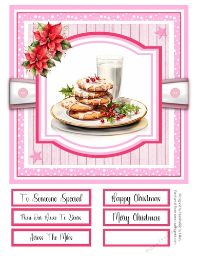 Christmas Eve Cookies 8x8 Quick Card - Design 2