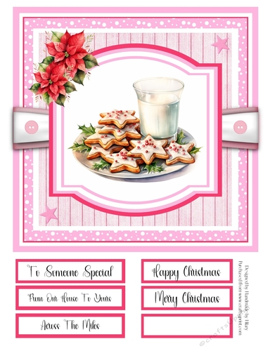 Christmas Eve Cookies 8x8 Quick Card - Design 3