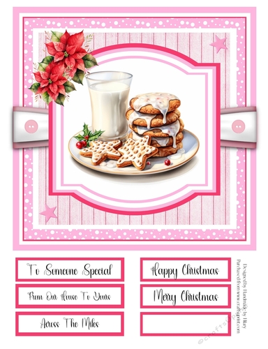 Christmas Eve Cookies 8x8 Quick Card - Design 4