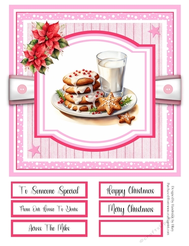 Christmas Eve Cookies 8x8 Quick Card - Design 5
