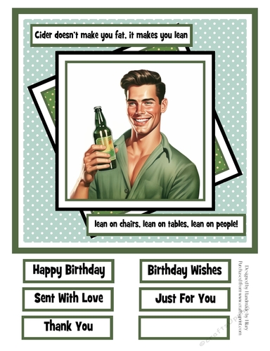 Cider Doesnt Make You Fat 8x8 Quick Card
