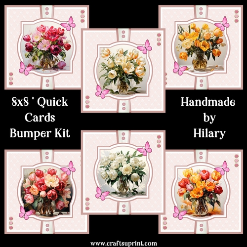 Colourful Tulips 8x8 Quick Card Bumper Kit