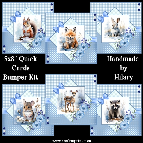 Winter Wildlife 8x8 Quick Card Bumper Kit