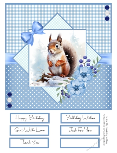 Winter Wildlife 8x8 Quick Card Design 1