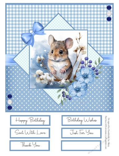 Winter Wildlife 8x8 Quick Card Design 3