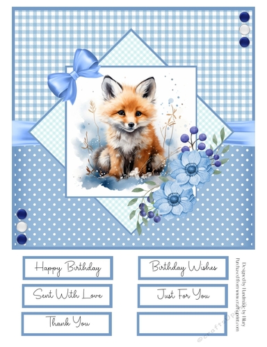 Winter Wildlife 8x8 Quick Card Design 4