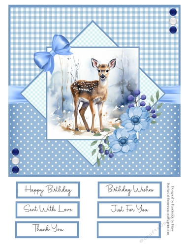 Winter Wildlife 8x8 Quick Card Design 5