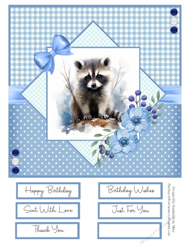 Winter Wildlife 8x8 Quick Card Design 6