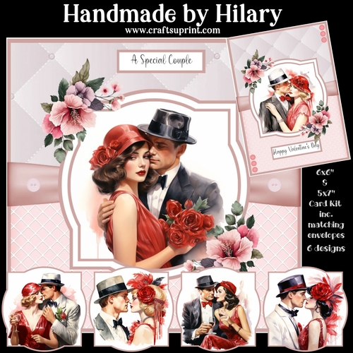 Valentine Day Art Deco Couples