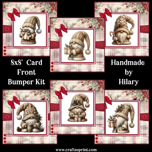 Gnome for the Holidays 8x8 Card Front Bumper Kit