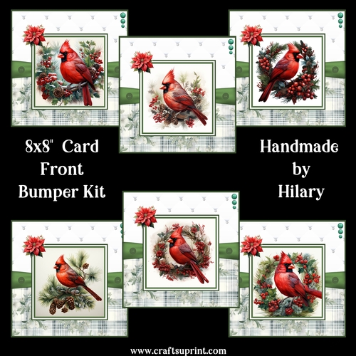 Beautiful Cardinals - 8x8 Card Fronts Bumper Kit