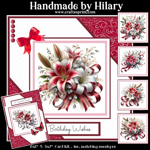 Red and White Lily Arrangements