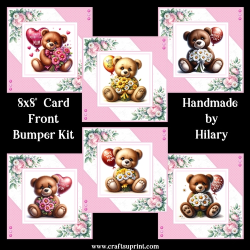 Mothers Day Teddy Bear - 8x8 Card Front Bumper Kit (Requested) 