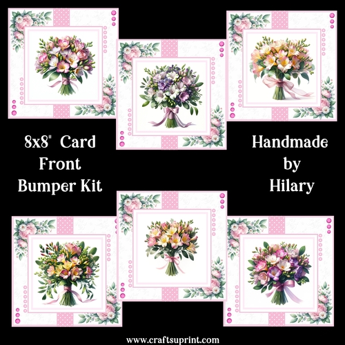 Forever Freesias 8x8 Card Front Bumper Kit