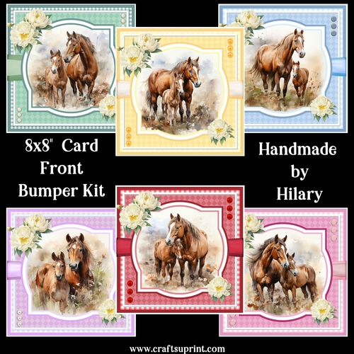 A Mare and Her Foal 8x8 Card Front Bumper Kit (REQUESTED)