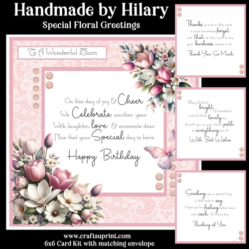 Special Floral Greetings Pink