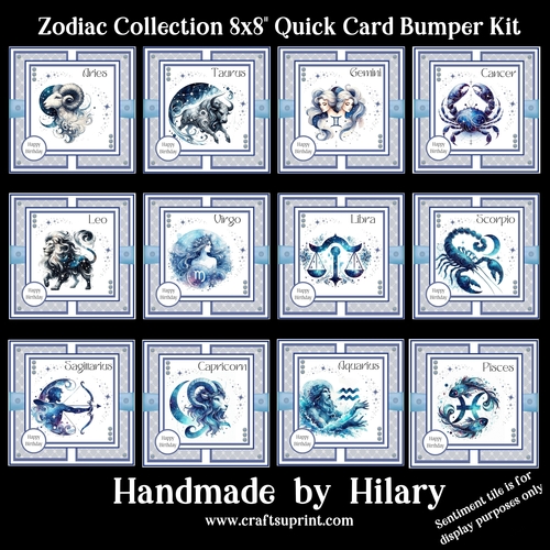Zodiac Collection - 8x8 Quick Card Bumper Kit