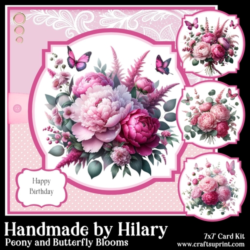 Peony and Butterfly Blooms