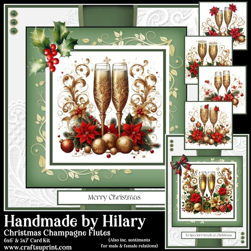 Christmas Champagne Flutes