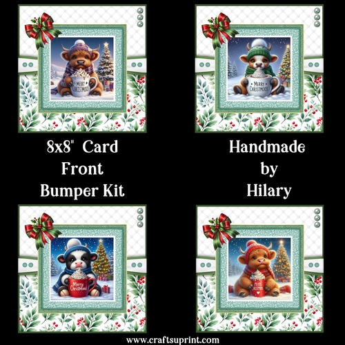 Merry Christmoos 8x8 Card Front Bumper Kit