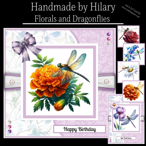 Florals and Dragonflies
