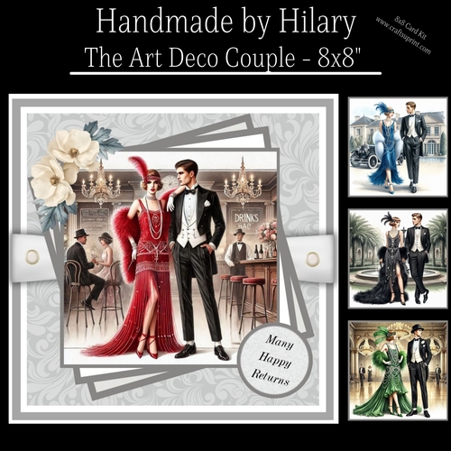 The Art Deco Couple 8x8 (Request)