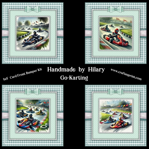 Go Karting 8x8 Card Fronts