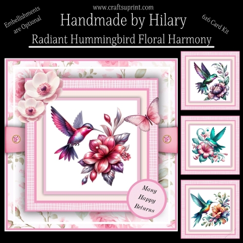 Radiant Hummingbird Floral Harmony