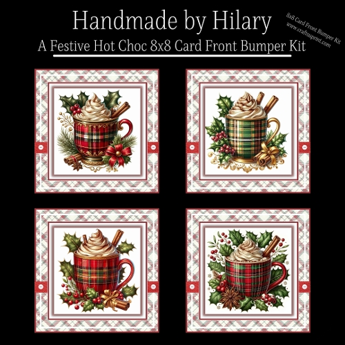 A Festive Hot Choc 8x8 Card Front Bumper Kit
