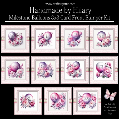 Milestone Balloons 8x8 Card Front Bumper Kit
