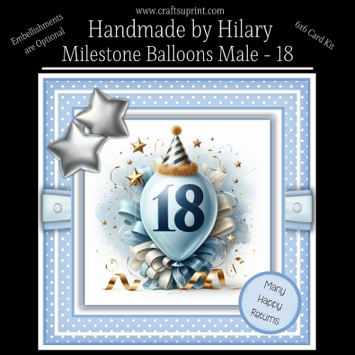 Milestone Balloons Male 18